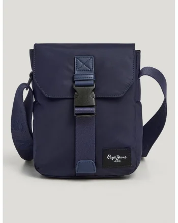 Geanta crossbody din piele ecologica cu bareta ajustabila, Bleumarin
