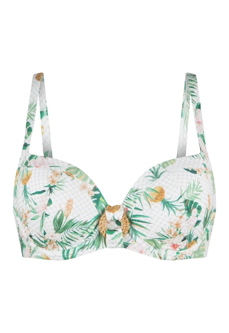Sutien de baie cu model tropical, Multicolor