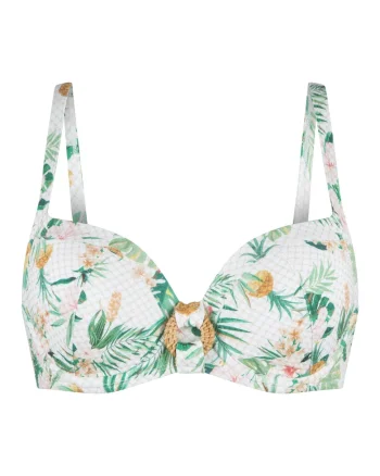 Sutien de baie cu model tropical, Multicolor