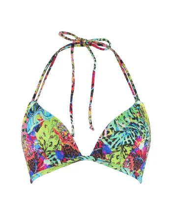 Sutien de baie cu cupe triunghiulare, Multicolor
