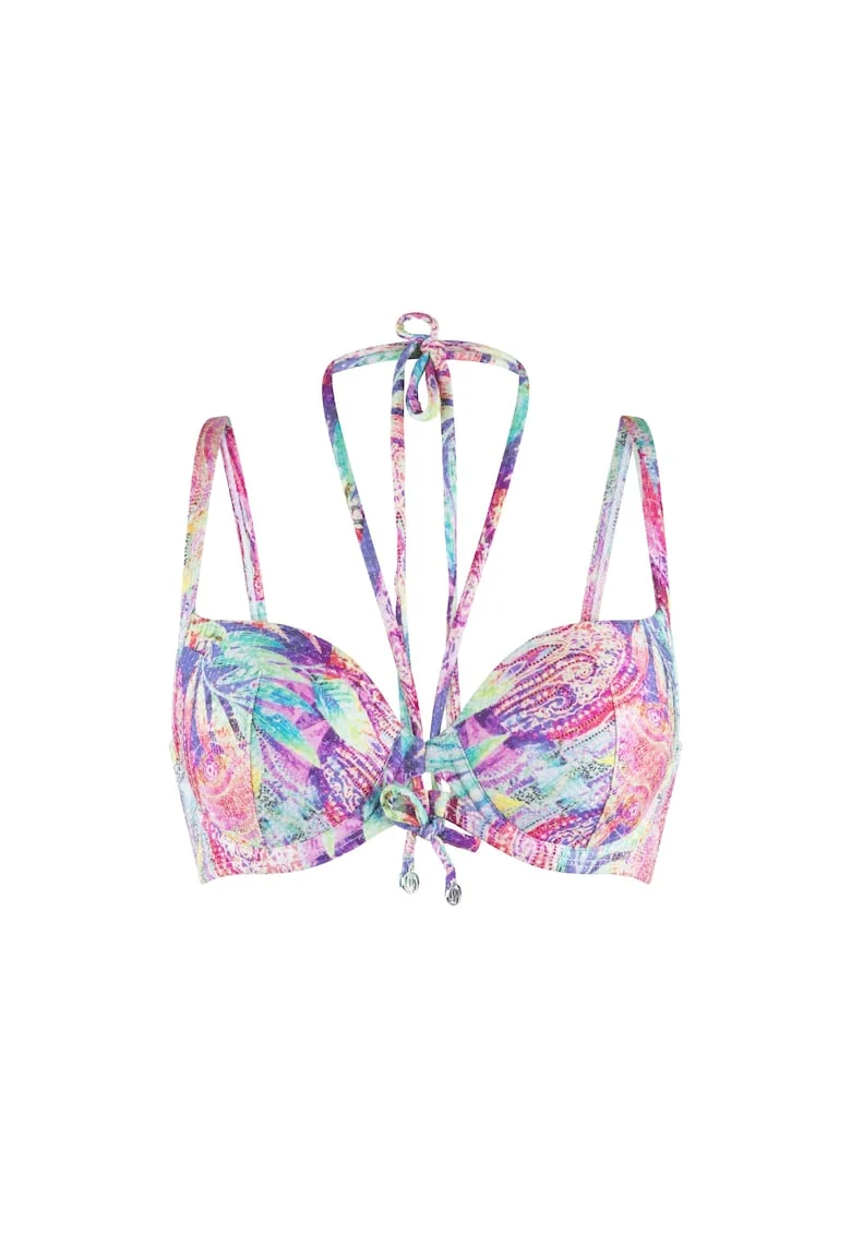 Sutien cu imprimeu si sustinere metalica, Multicolor