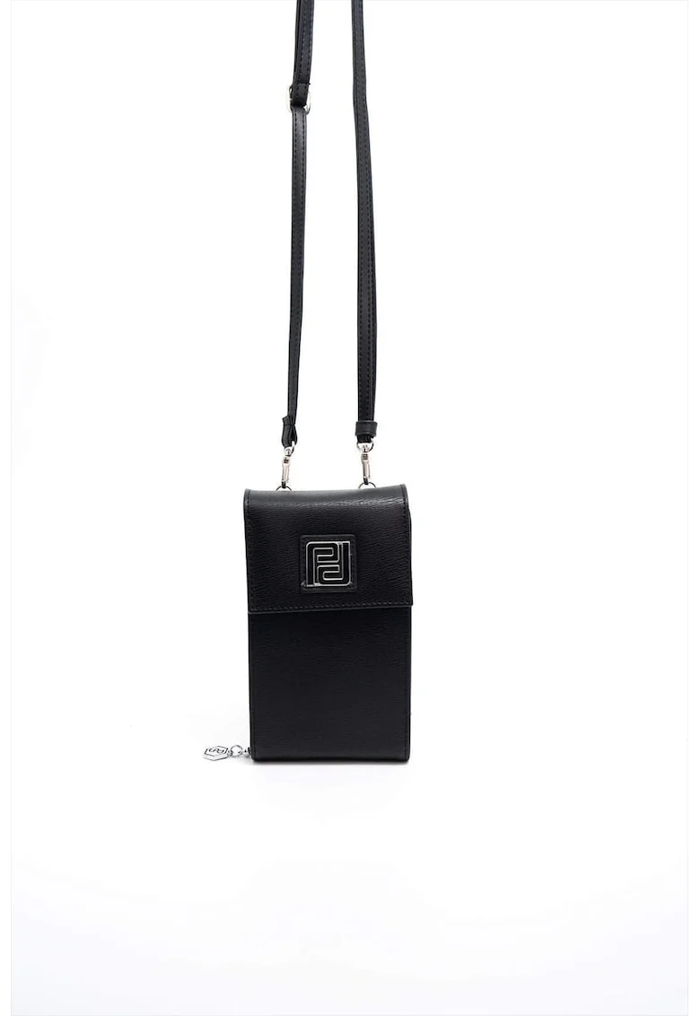 Geanta crossbody din piele ecologica, Negru, 19X11X4