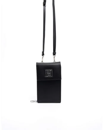 Geanta crossbody din piele ecologica, Negru, 19X11X4