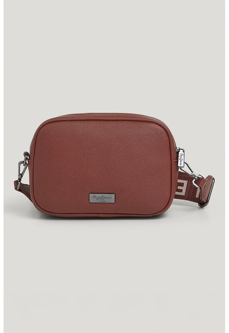 Geanta crossbody din piele ecologica, Maro cognac