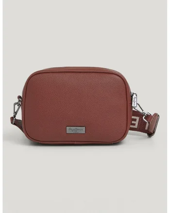 Geanta crossbody din piele ecologica, Maro cognac