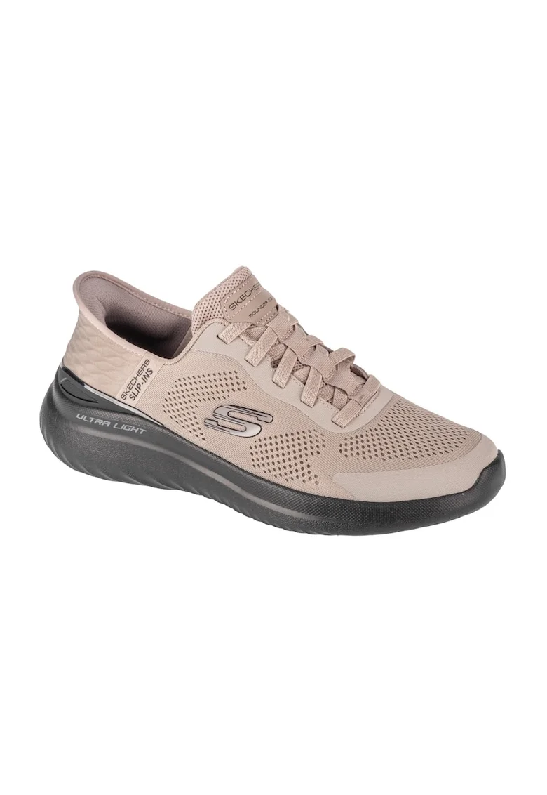 Pantofi sport slip-ins din plasa cu detalii logo Bounder 2.0, Bej