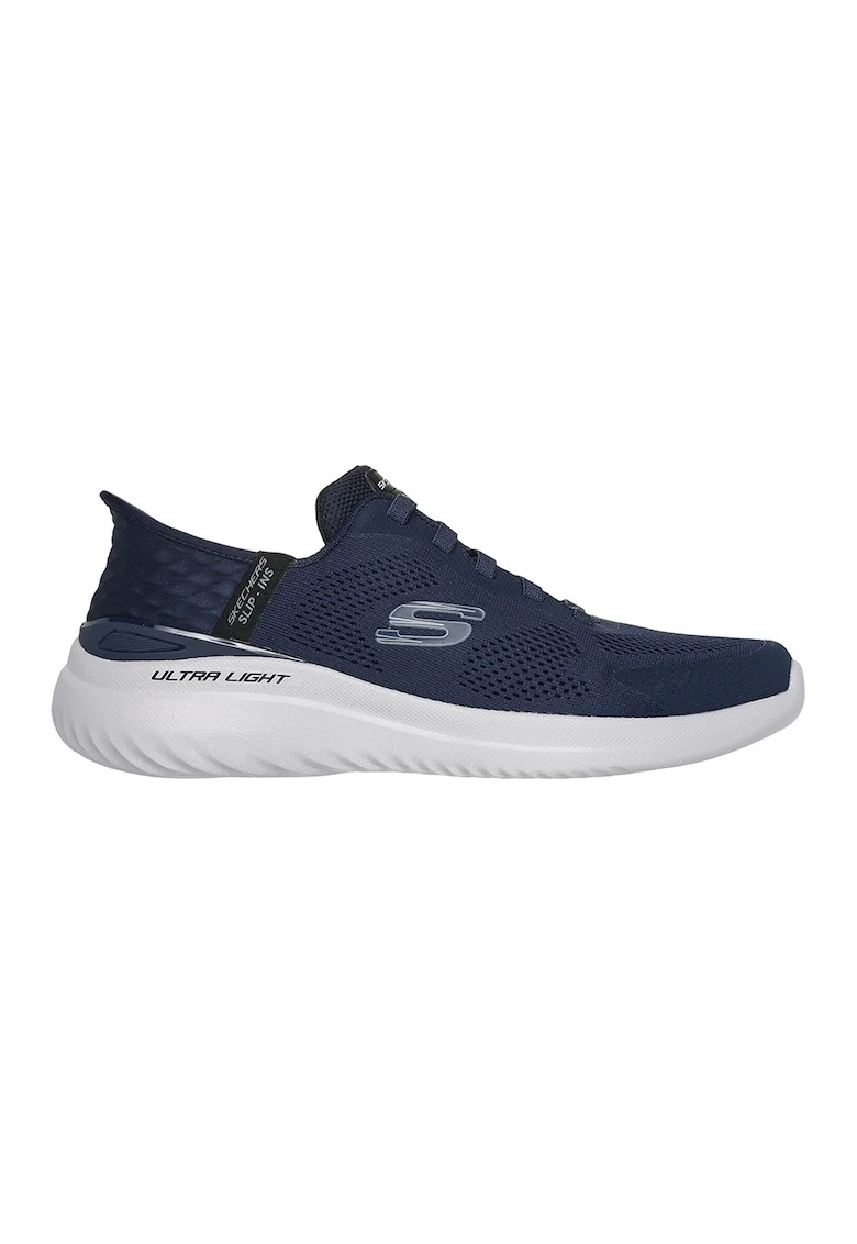 Pantofi sport slip-ins din plasa cu detalii logo Bounder 2.0, Bleumarin