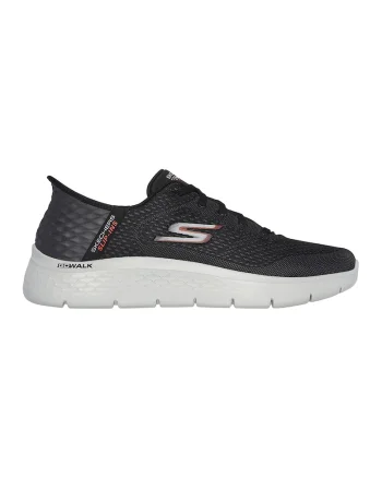 Pantofi sport cu sireturi slip-in GO WALK® Flex - New World, Negru