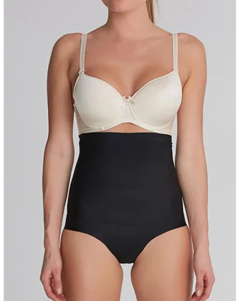 Chiloti cu talie inalta fara cusaturi cu efect modelator, Negru