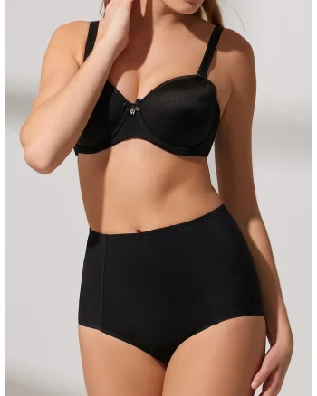 Chiloti cu talie inalta fara cusaturi cu efect modelator, Negru