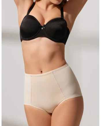 Chiloti cu talie inalta fara cusaturi cu efect modelator, Bej