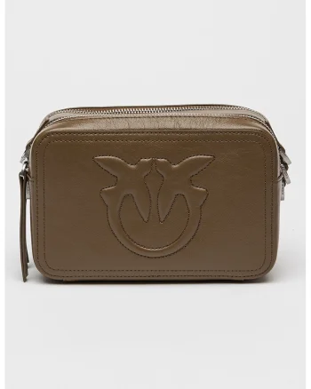 Geanta crossbody de piele Carrie, Kaki