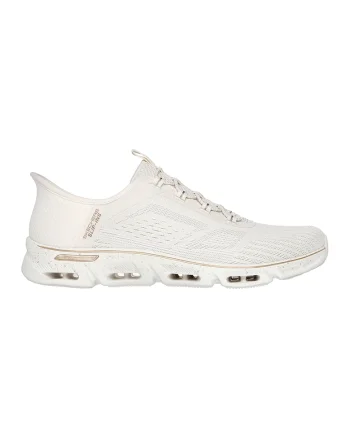Pantofi sport slip-on Glide-Step, Alb fildes