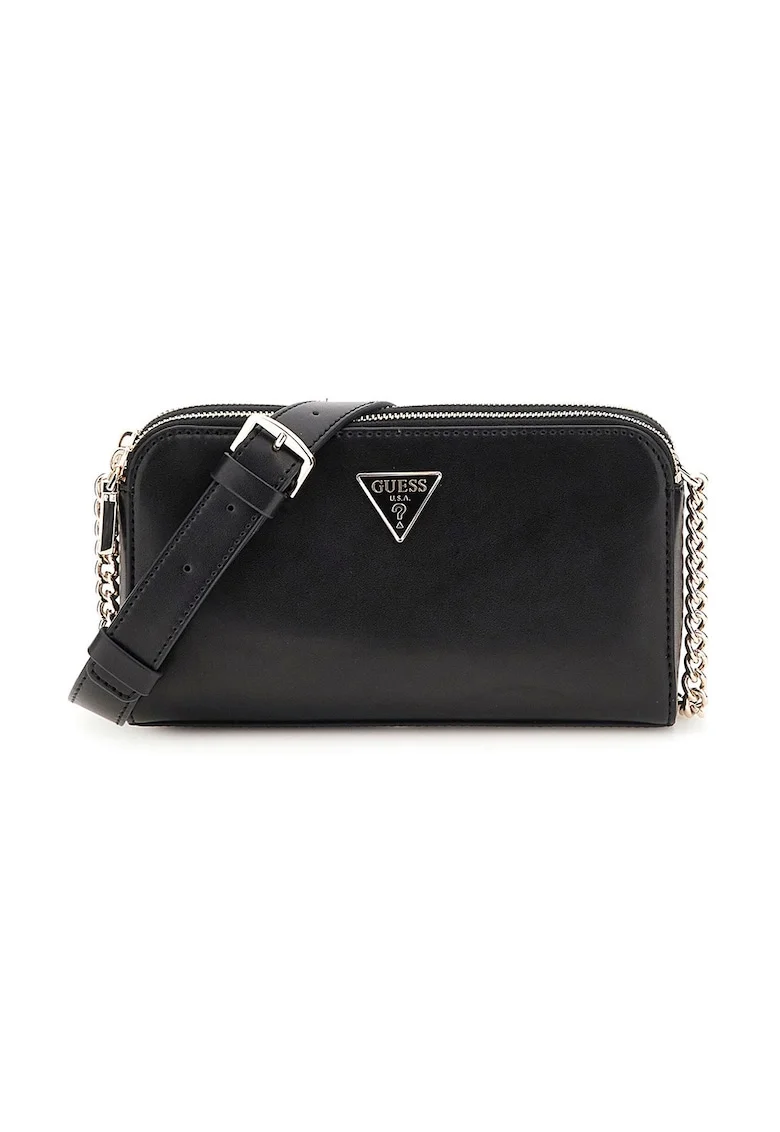 Geanta crossbody cu bareta din lant Daryna, Negru