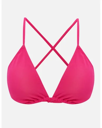 Sutien de baie cu burete detasabil, Fucsia