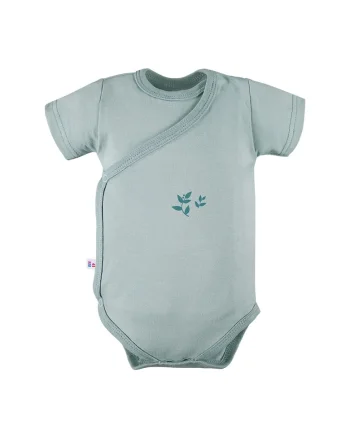 Body cu maneca scurta si model cu floare,  - Petite, Verde, pentru fetite si baietei - Verde Pacific, Verde