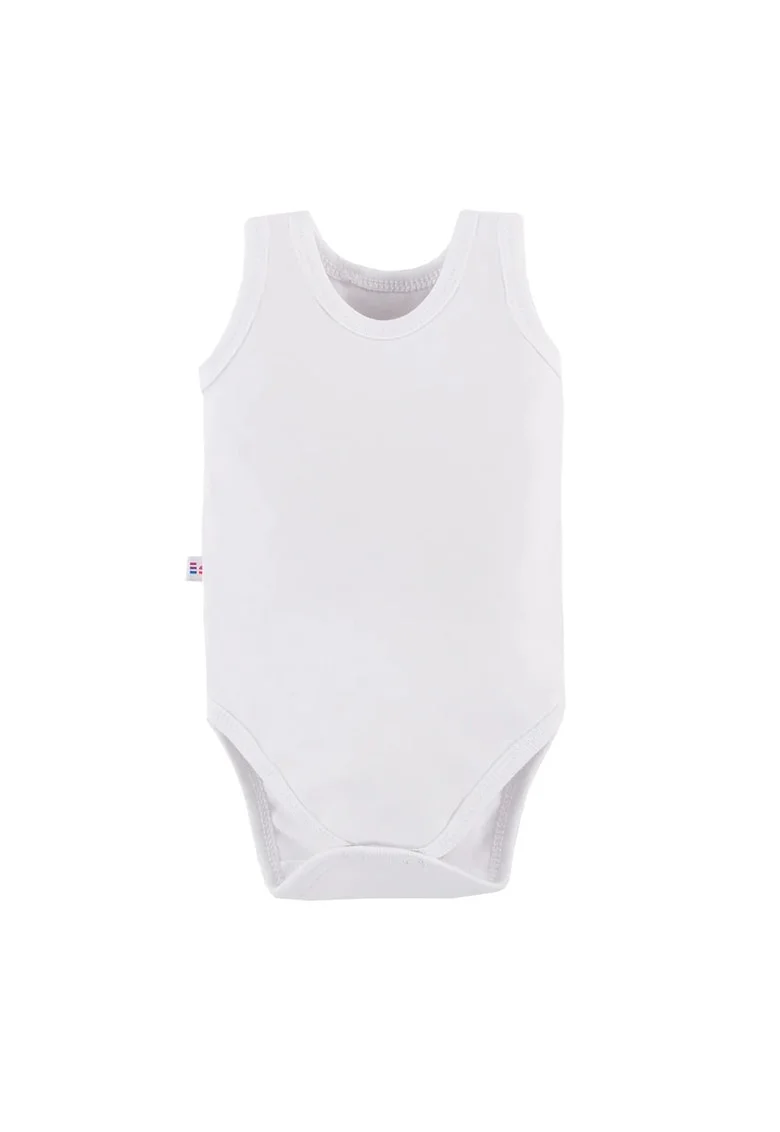 Body fara maneci  - White, Alb, pentru baietei, Alb