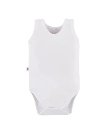 Body fara maneci  - White, Alb, pentru baietei, Alb