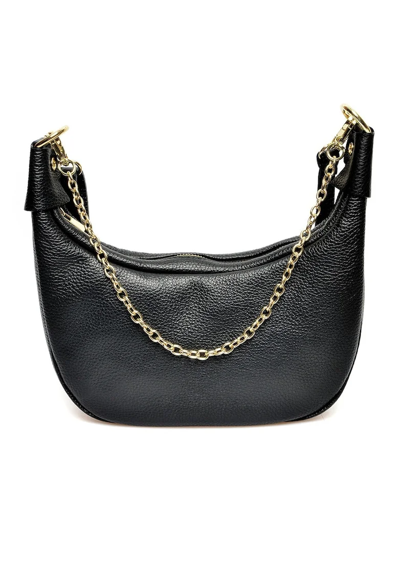 Geanta crossbody de piele, Negru