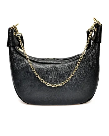 Geanta crossbody de piele, Negru