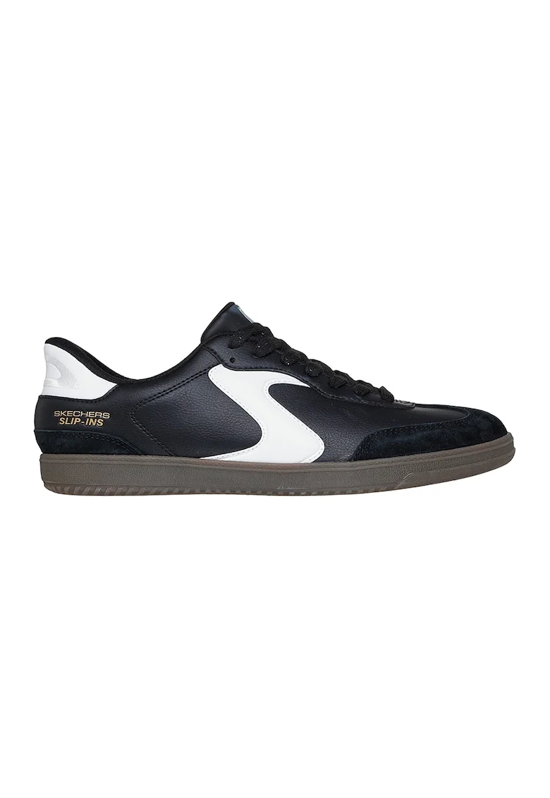 Pantofi sport slip-ins Relegate cu strat exterior de piele intoarsa, Negru/Alb optic