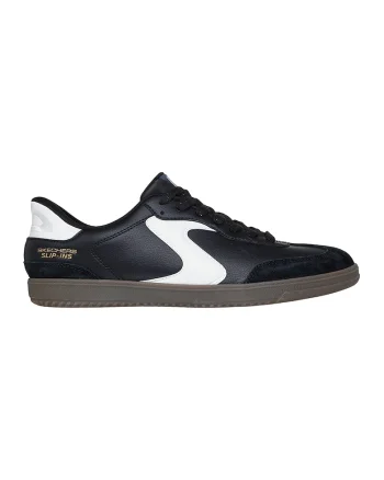 Pantofi sport slip-ins Relegate cu strat exterior de piele intoarsa, Negru/Alb optic