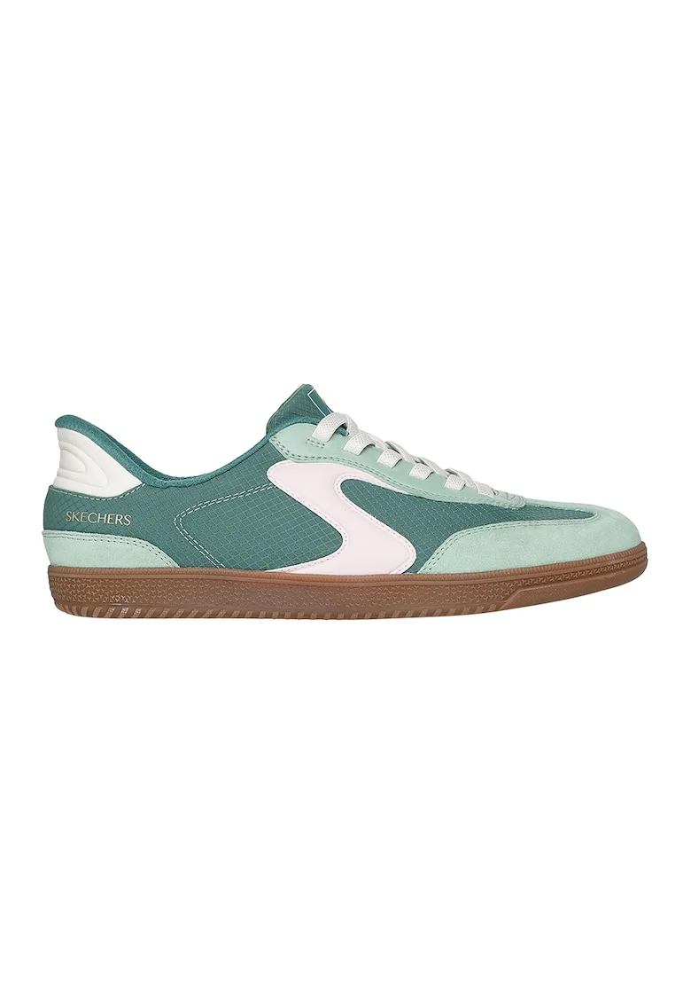 Pantofi sport Slip-ins® Hotshot cu detalii de piele intoarsa, Alb/Verde deschis