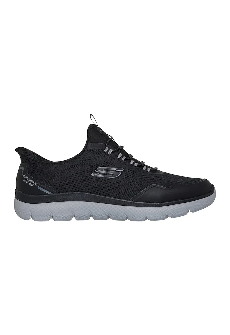 Pantofi sport slip-ins din plasa cu logo Summits-Top Rate, Negru/Gri