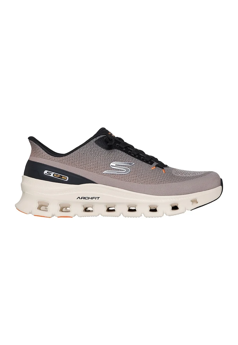 Pantofi sport slip-ins cu logo Arch Fit Glide-Step Pro, Negru/Maro taupe deschis