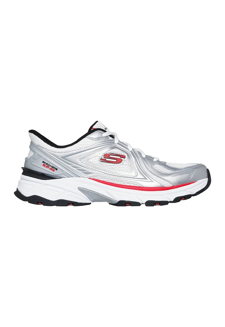 Pantofi sport slip-ins cu insertii din piele Stamina Sport-Kordae, Rosu/Alb/Argintiu