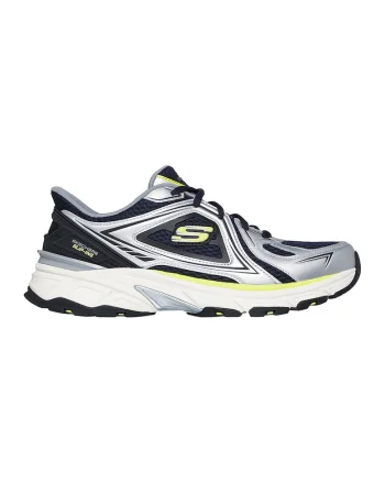 Pantofi sport slip-ins cu insertii din piele Stamina Sport-Kordae, Negru/Galben/Argintiu