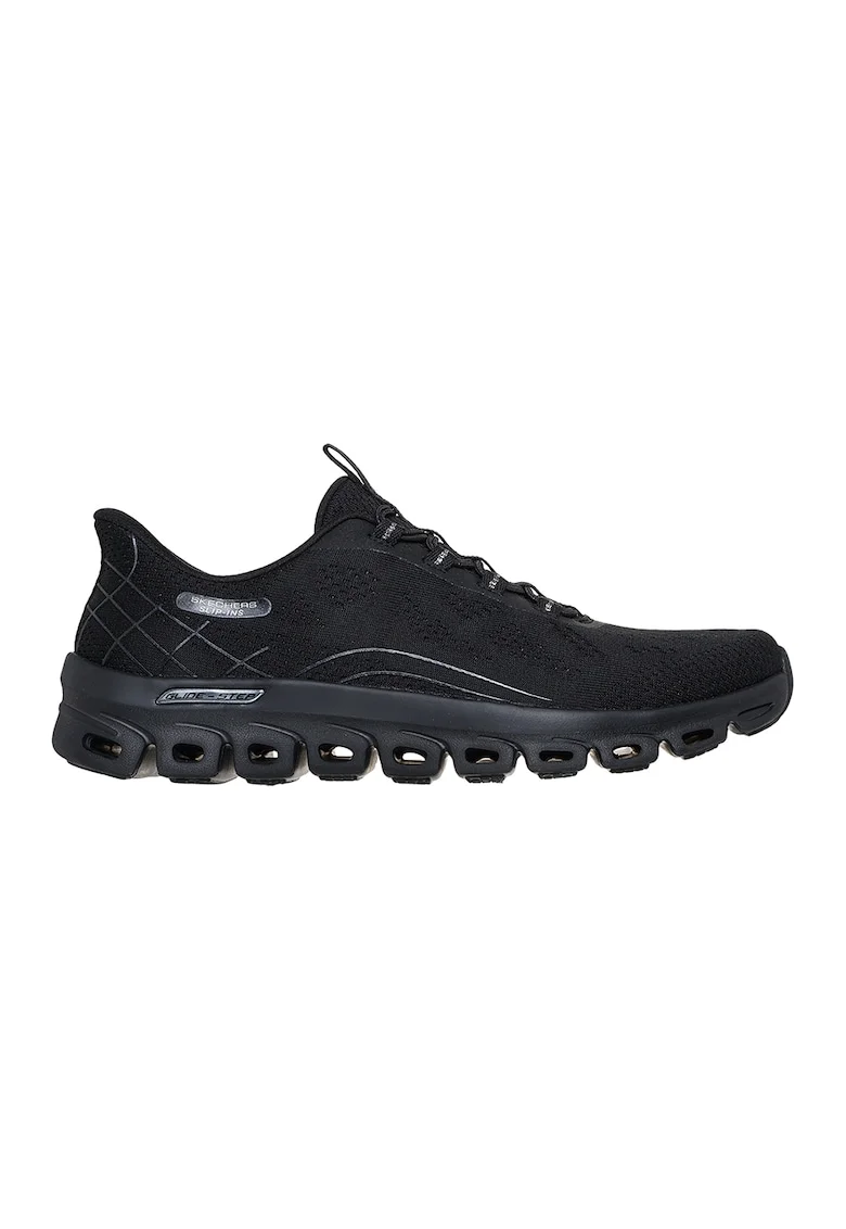 Pantofi sport slip-ins Glide-Step Elevate din material textil, Negru