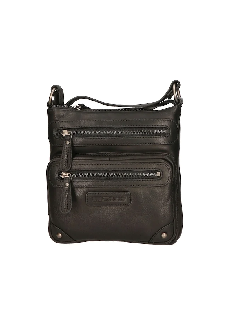 Geanta crossbody unisex de piele, Negru