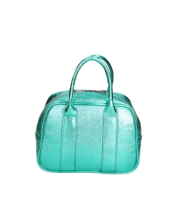 Geanta crossbody de piele, Verde aquamarin