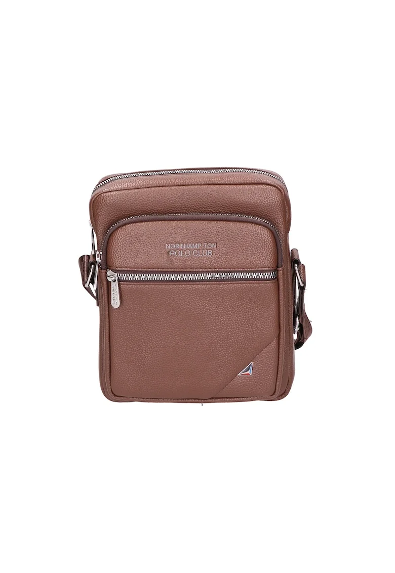 Geanta crossbody de piele ecologica, Maro deschis