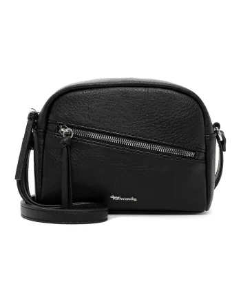 Geanta crossbody cu buzunare cu fermoar Alessia, Negru