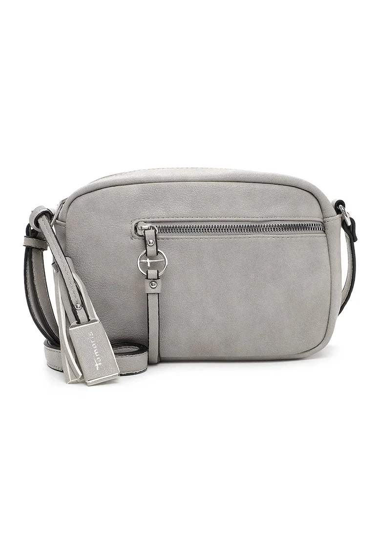 Geanta crossbody de piele ecologica Nele, Gri deschis