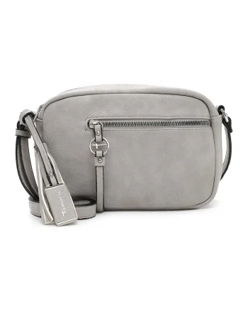 Geanta crossbody de piele ecologica Nele, Gri deschis