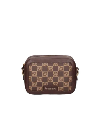 Geanta crossbody cu imprimeu, Maro
