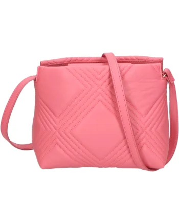 Geanta crossbody de piele, cu design matlasat, Roz