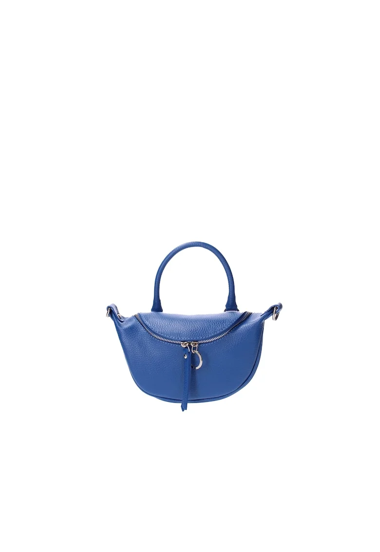 Geanta crossbody de piele, Albastru royal