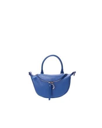 Geanta crossbody de piele, Albastru royal