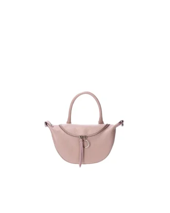 Geanta crossbody de piele, Roz deschis