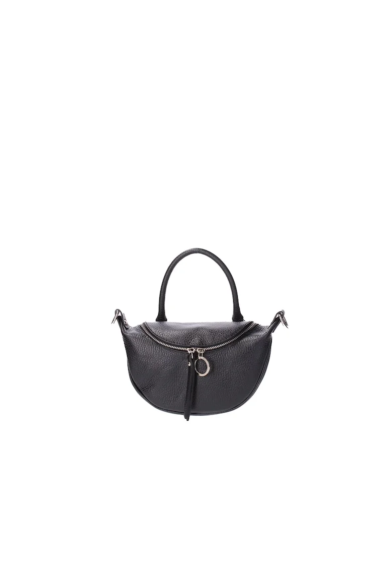 Geanta crossbody de piele, Negru