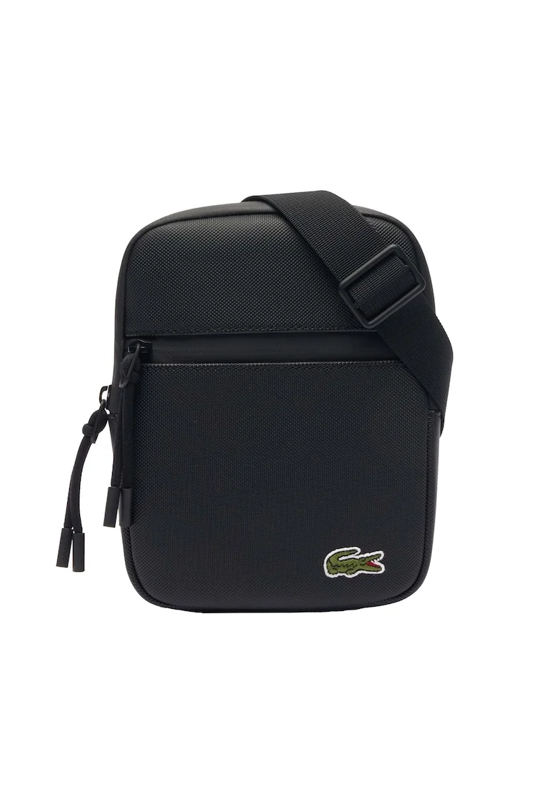 Geanta crossbody cu buzunare, Negru