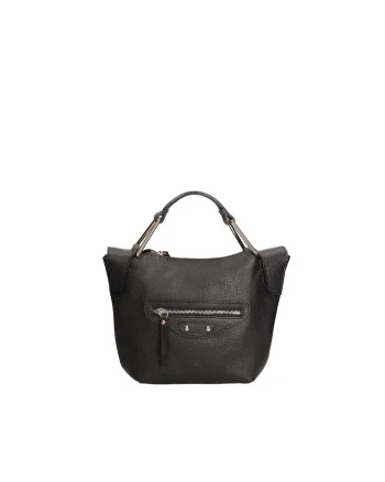 Geanta crossbody din piele cu bareta ajustabila, Negru