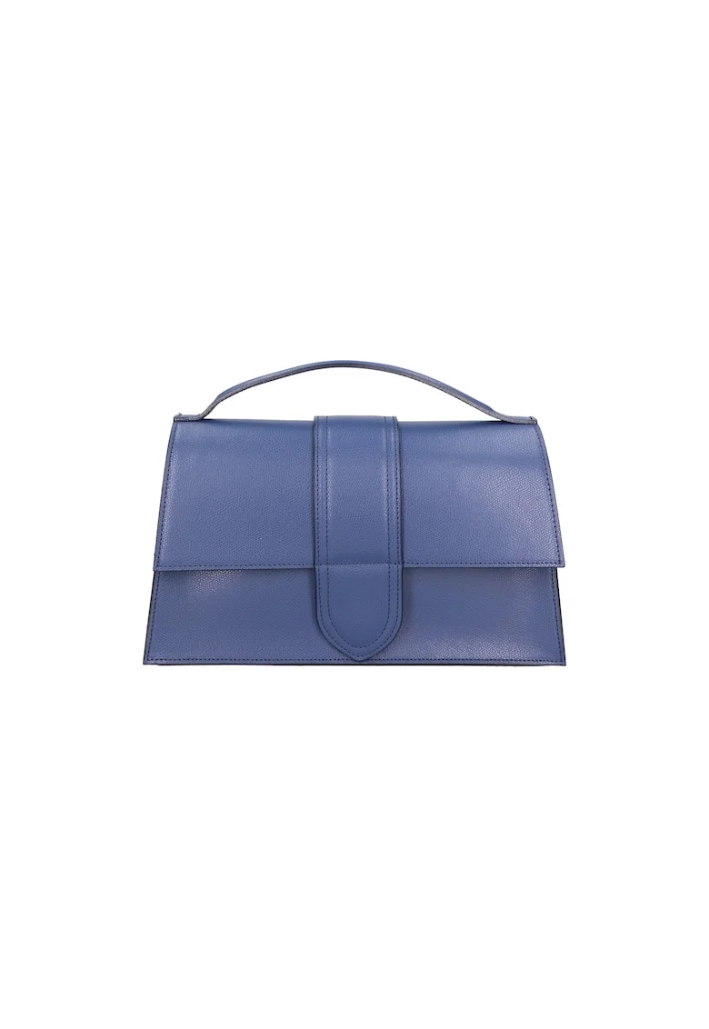 Geanta crossbody de piele, Albastru