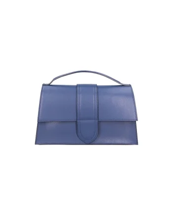 Geanta crossbody de piele, Albastru