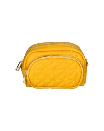 Geanta crossbody cu buzunar frontal cu fermoar, Galben