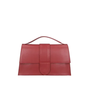 Geanta crossbody de piele, Visiniu